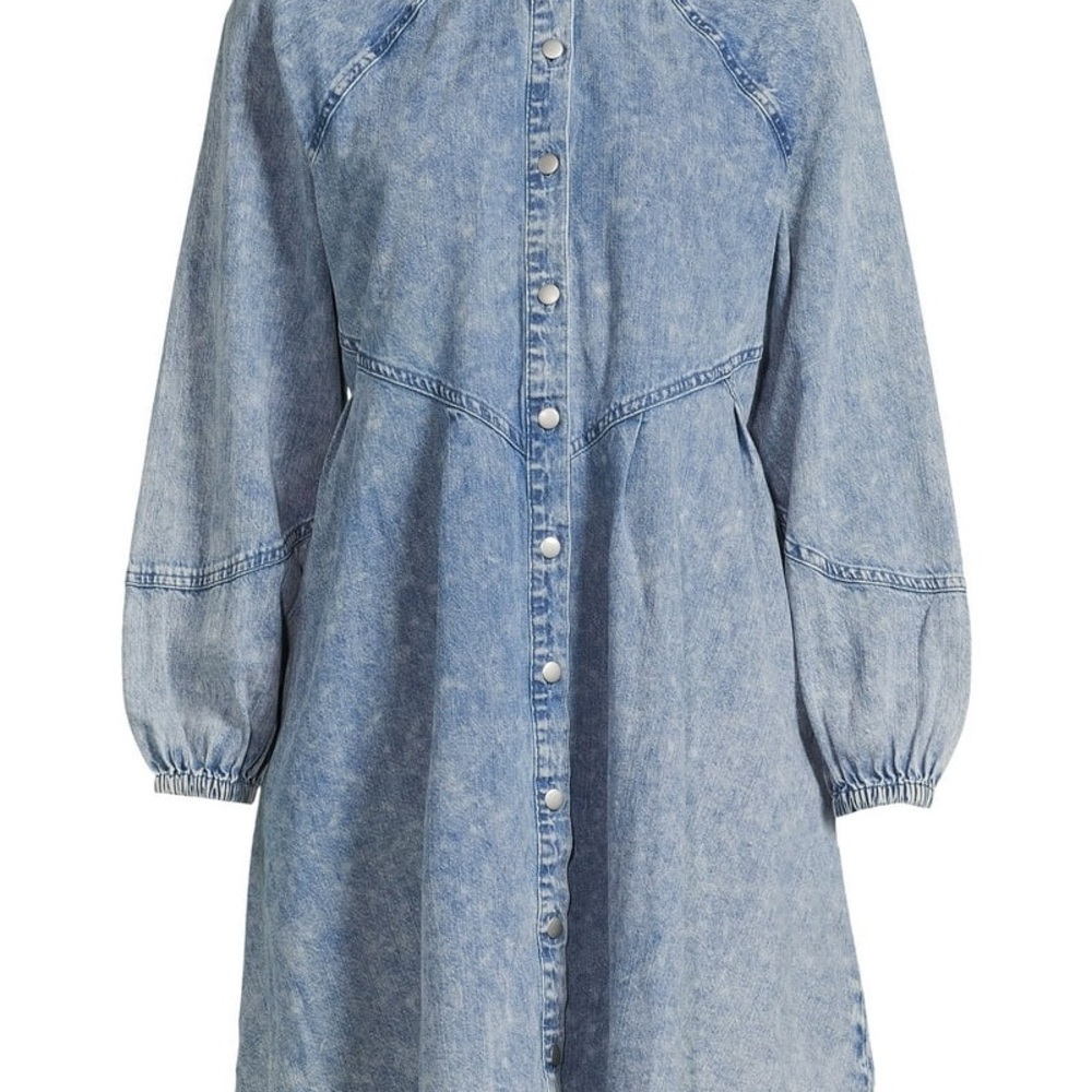 Time and Tru Blue Long Sleeve Denim Dress